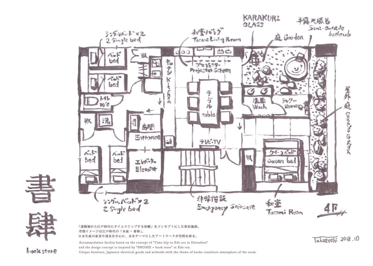 Konjaku-So Dotonbori Garden SPA Stay Ōsaka Exterior foto